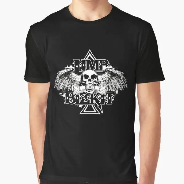 Хиты продаж Футболка Limp Bizkit с принтом музыкальной группы Летняя футболка класса люкс из чистого хлопка Мужская и женская футболка с короткими рукавами