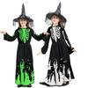 Светящийся в темноте костюм ведьмы, наряд для косплея на Хэллоуин для детей, унисекс, мантия для выступлений на вечеринках и фестивалях на Хэллоуин