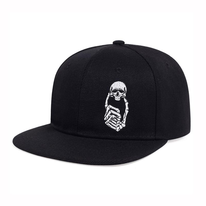 Унисекс Бейсболка Вышивка Череп Snapback Модные Спортивные Кепки Регулируемая для Улицы Хип-Хоп Кепка Кость Garros