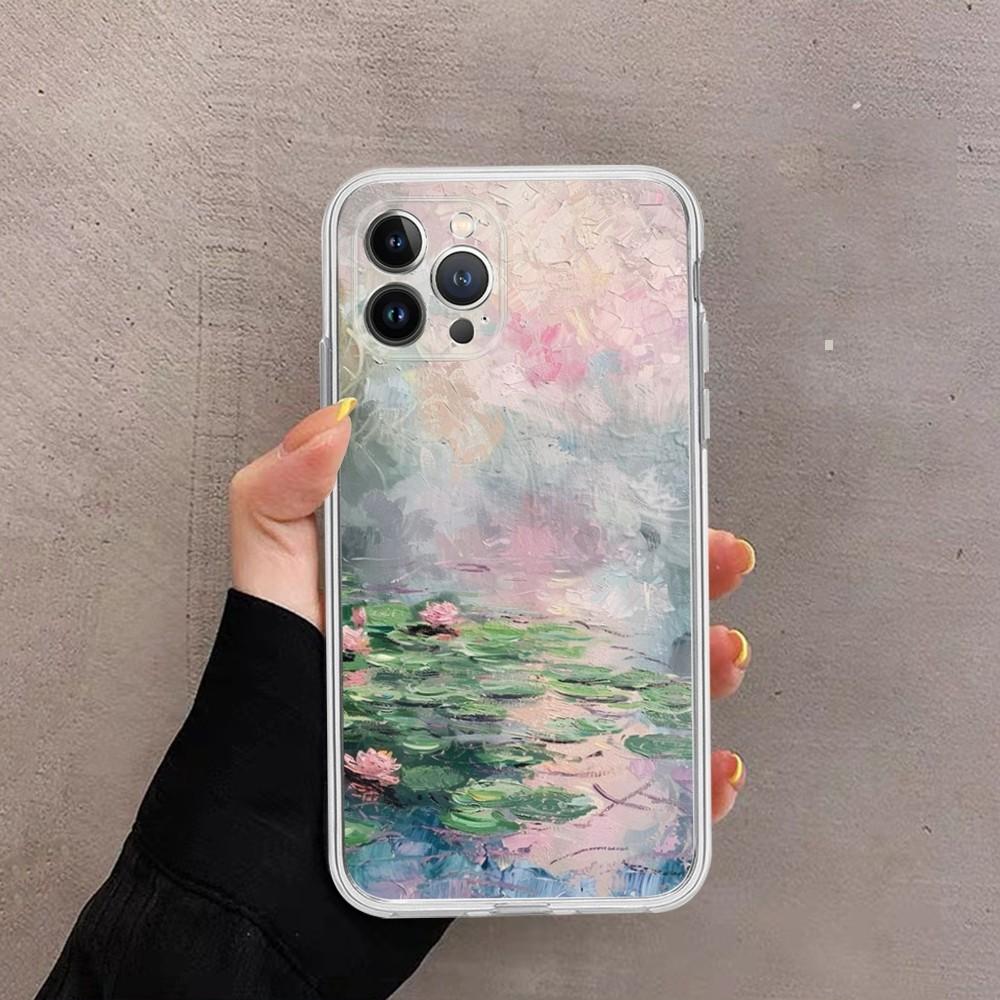 Чехол для телефона Клод Моне для iPhone 16 15 14 13 12 Mini 11 Pro XS Max X XR SE 6 7 8 Plus Мягкий силиконовый чехол