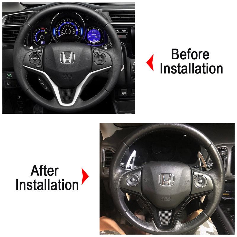 Для Honda City Fit HR-V Vezel 2015 2016 2017 2018 Автомобильные подрулевые лепестки переключения передач, удлинители, автомобильные аксессуары