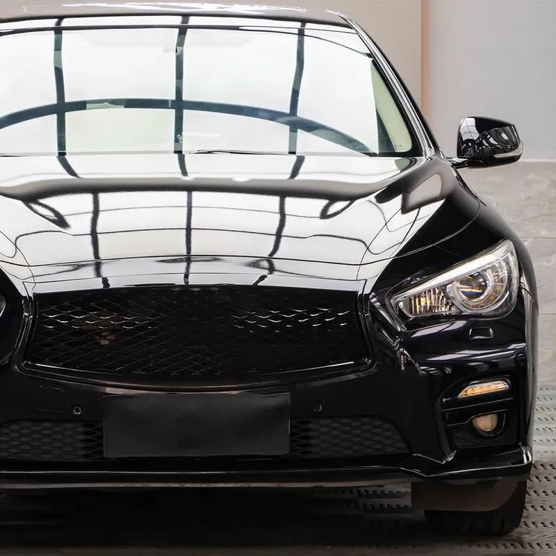 Premium Glossy Bright Black Self-adhesive Vinyl Car Wrap Film Vehicle Decal Auto Decor Film Air Bubble Free Paper Based Package