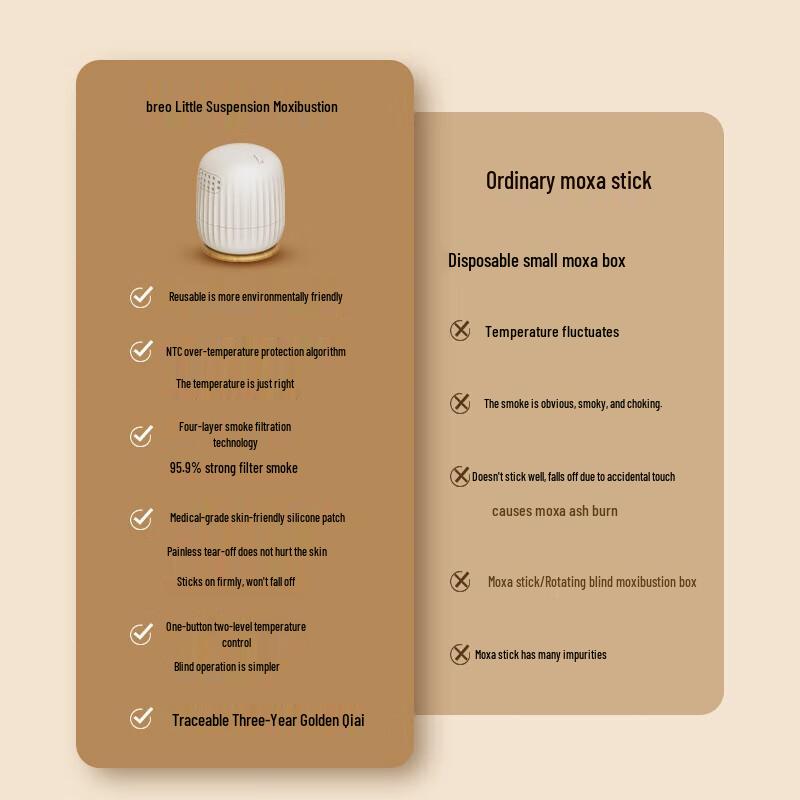 Мини-прибор для моксотерапии Breo Ginger Bamboo