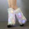1 Pair Faux Fur Leg Warmers Light Women with Stage Performance High Tube