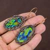 Natural Abalone Shell Gemstone Handmade Copper Wire Wrap Earring 2.64 k0U75