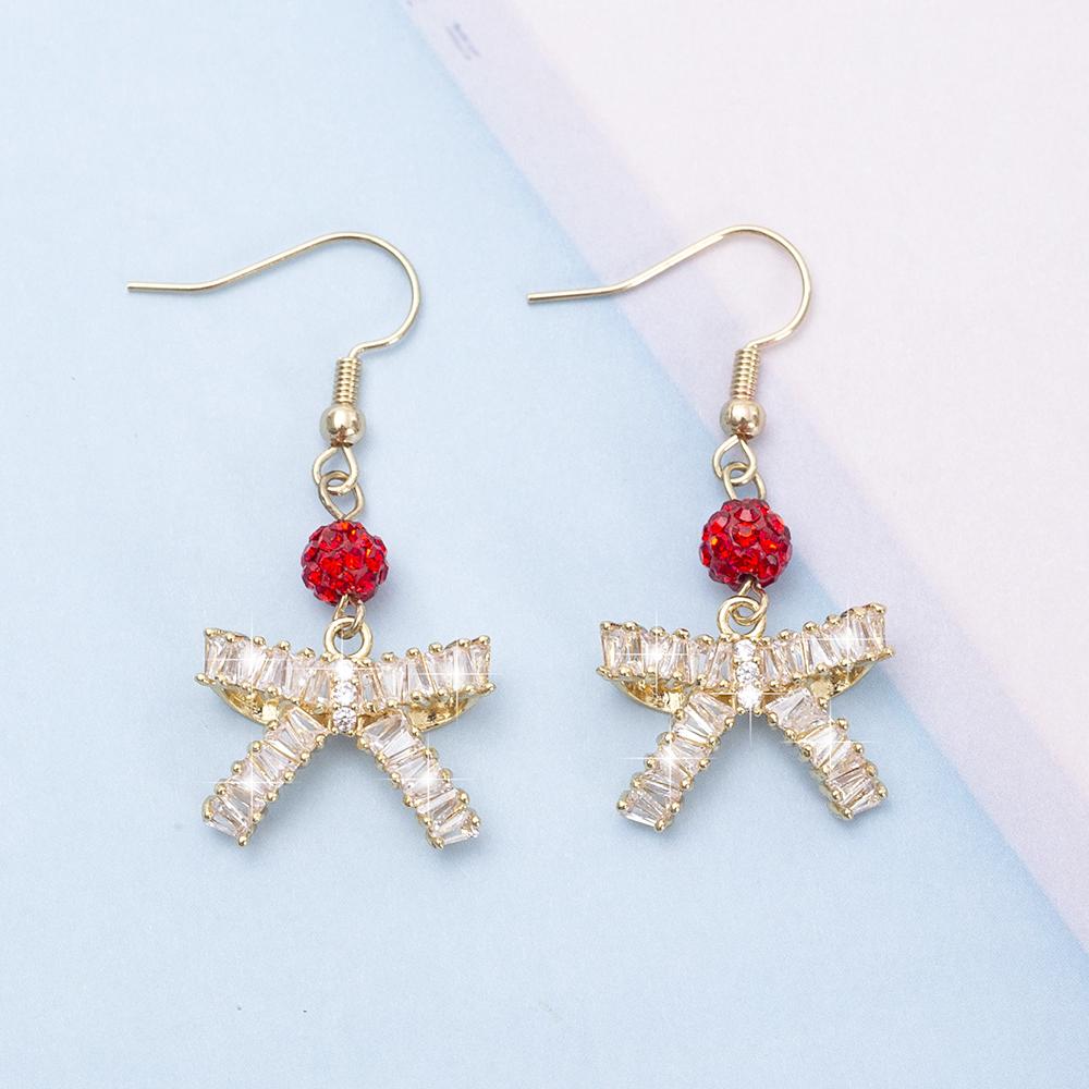 Women's Full Zircon Tassel Earrings Dangle Green Vintage Style Luxury Wedding Jewelry Christmas Valentine's Day Gift Accessories