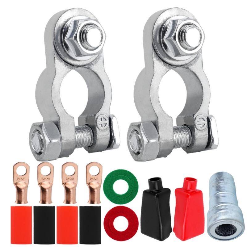 Battery Terminal Connector Kit with Ergonomic Designs Auto Battery Connector Easy to Use for Car & Boat Application