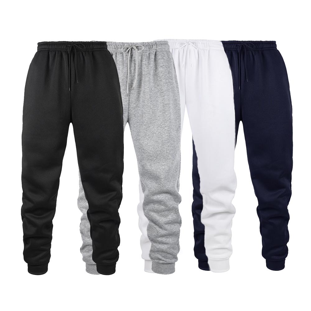 Mens Jogging Sports Pants Autumn Winter Sweatpants Men Sports Gym Trousers Fashion Solid Color Casual Long Pants