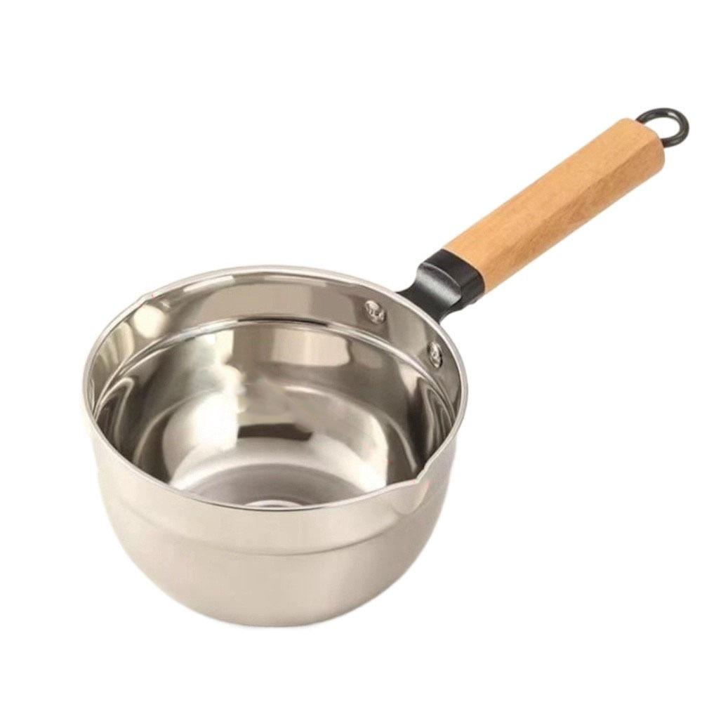 Multipurpose Soup Ladle Wooden Handle Water Spoon Small Saucepan Water Scoops for Flower Watering