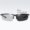 aoron Aluminum Frame Photochromic Polarized Sunglasses for Men Driving Anti-glare Glasses
