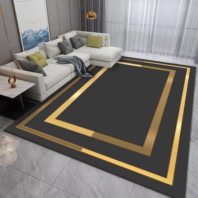 Геометрия Украшение гостиной Ковер Геометрия Темный узор Диван Коврик для чайного столика Спальня