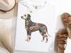 Dalmatian 4th of July Faux Patch Print Shirt, Patriotic Dalmatian American Flag Tee, Dog Lover Gift