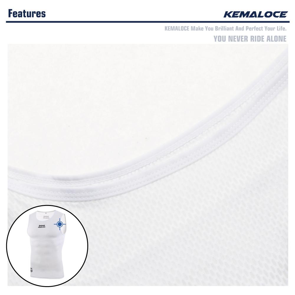 KEMALOCE Дышащий мужской велосипедный базовый слой, белый жилет без рукавов, быстросохнущая летняя майка для горного велосипеда