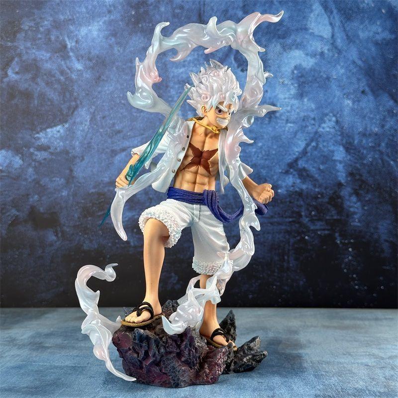 JT Studio One Piece Monkey D. Luffy Sun God Nika Figure - High Quality 30cm PVC Model - Wano Arc Battle Ver. Desktop Ornament