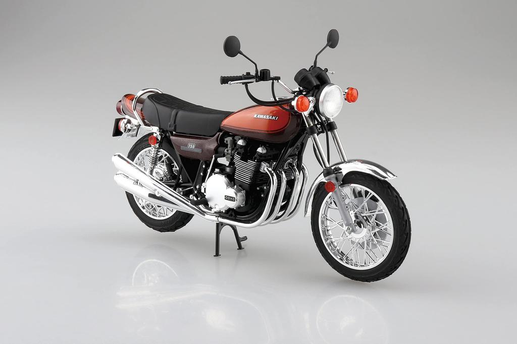 Aoshima Bunka Kyozaisha The Bike Series Kawasaki Z2 750RS 1973 Plastic Model Molding Color 1/12 No.4