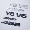 3D Metal V6 V8 4WD SPORT Etc Letter Badge Sticker Side Fender Rear Trunk Emblem Decal
