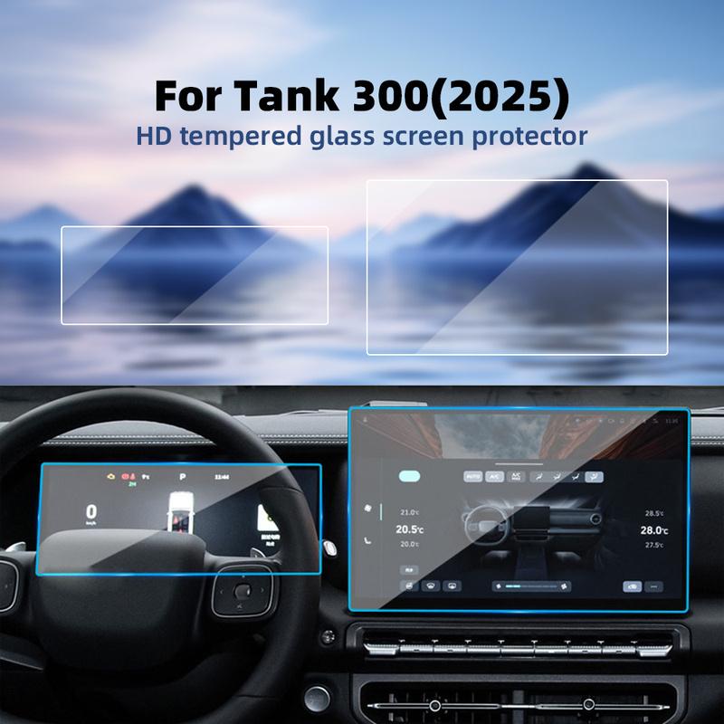 Для Tank 300 2025 Защитная пленка из закаленного стекла HD для экрана навигации и приборной панели