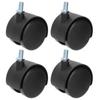 4Pcs 2in Caster Waterproof 360 Degree Rotatable Universal Wheels for Cabinet Trolley