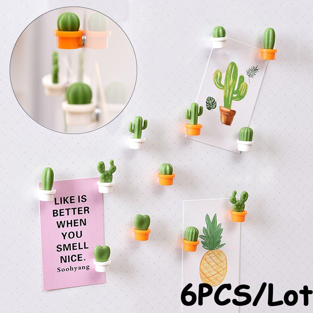Board Home Decoration Magnetic Stickers Succulent Potted Simulation Cactus Refrigerator Magnet