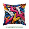 1/4pcs Colorful Street Graffiti S Cushions Pillowcase Polyester Cushion Cover Throw Pillow Pillowcover Home Car Sofa Decor