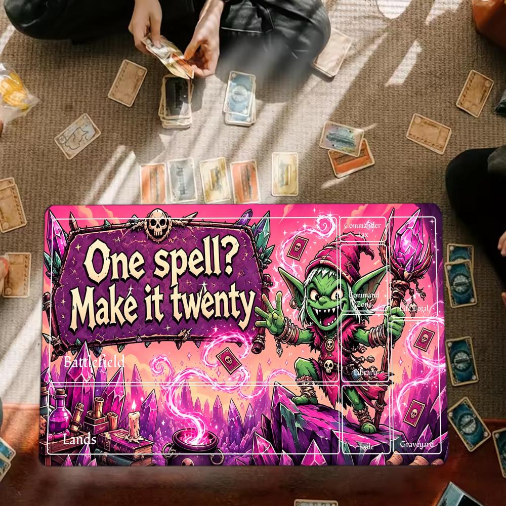 Goblin Wizard Large Playmat TCG Card Game Mouse Pad 24"X14" MTG TCG Office Desk Mat for Work Game PC Laptop Carpet MousePad