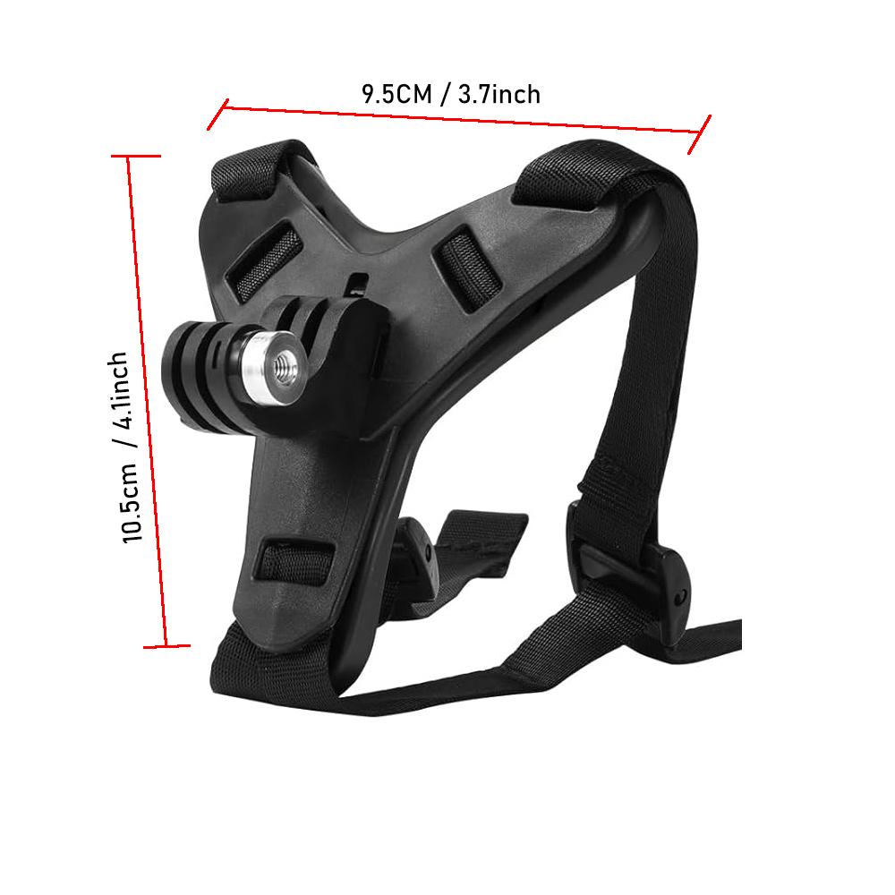 Комплект аксессуаров для мотоциклетной груди и подбородочного ремня для шлема GoPro Hero 12 11 10 9 8 Insta360 X3 DJI Osmo Action 4 Camera Cell Phone