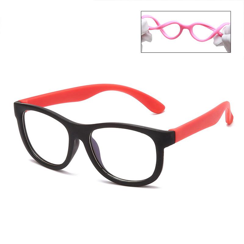 Лидер продаж, синие очки с фильтром для детей, компьютерные очки для мальчиков и девочек, гибкие очки, блокирующие синий свет, силиконовые очки, защита для глаз