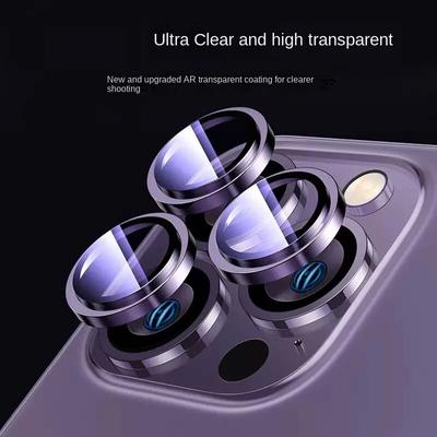 Металлическая защита объектива камеры для iPhone 15 14 Pro Max, закаленное стекло, металлическое кольцо iPhone 13 12 11, задняя крышка объектива, защитная пленка