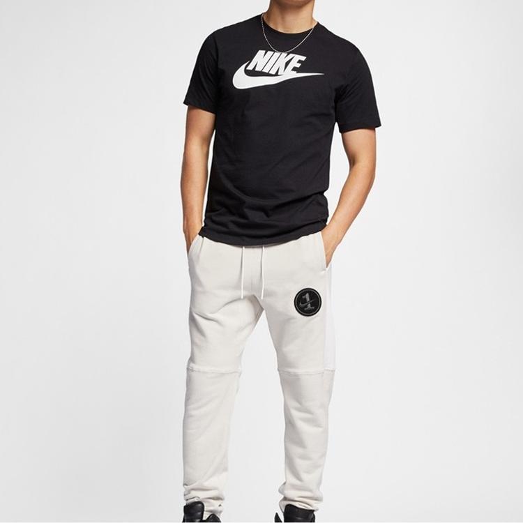 Nike Классическая футболка с круглым вырезом и коротким рукавом с логотипом, мужские топы, черные AR5005-010
