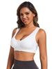Padded Sports Bras for Women High Impact Seamless Yoga Bra with Removable Cups Athletic Crop Tank Tops Gym Workout Brassieres