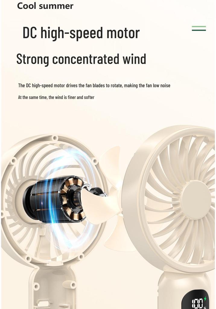 2026 High-Speed Portable Type-C Charging Wind Power Mini Fan