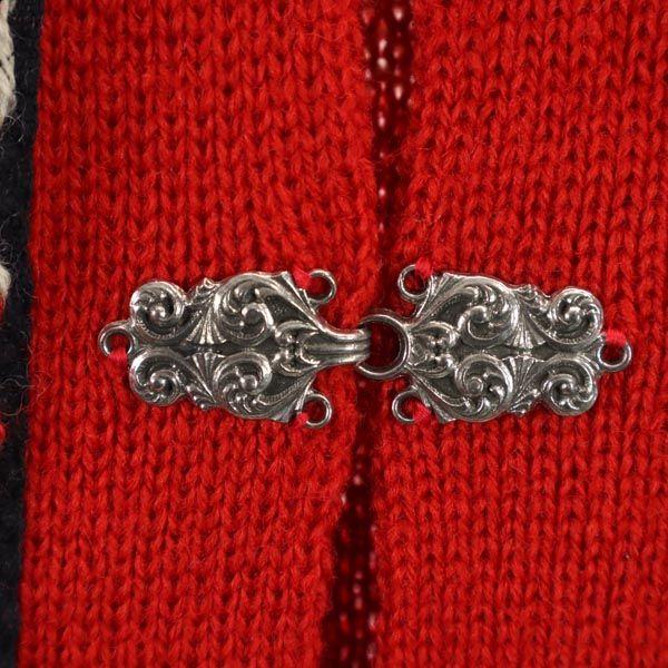 FJORD FASHION 80-е винтажный шерстяной Тироль Кардиган на металлической застежке-крючке, вязаный, с длинным рукавом, Женский, Б/У