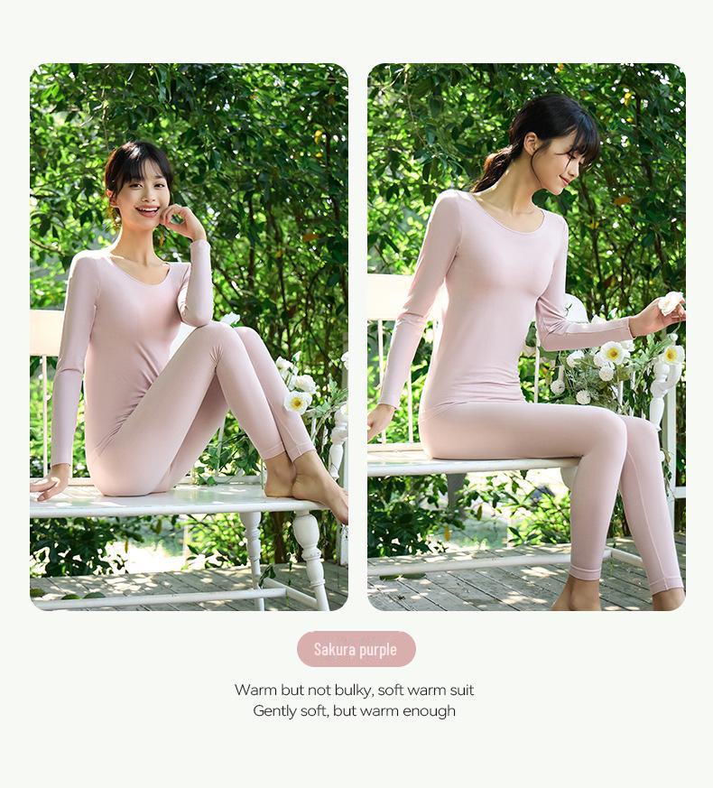 Женский бесшовный термобелье — дышащий, легкий и теплый для осени/зимы