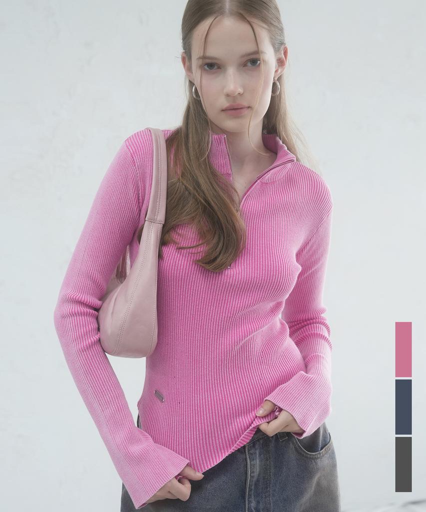 AVANDRESS May Bell Sleeve Half Zip-Up Knit - 3Col