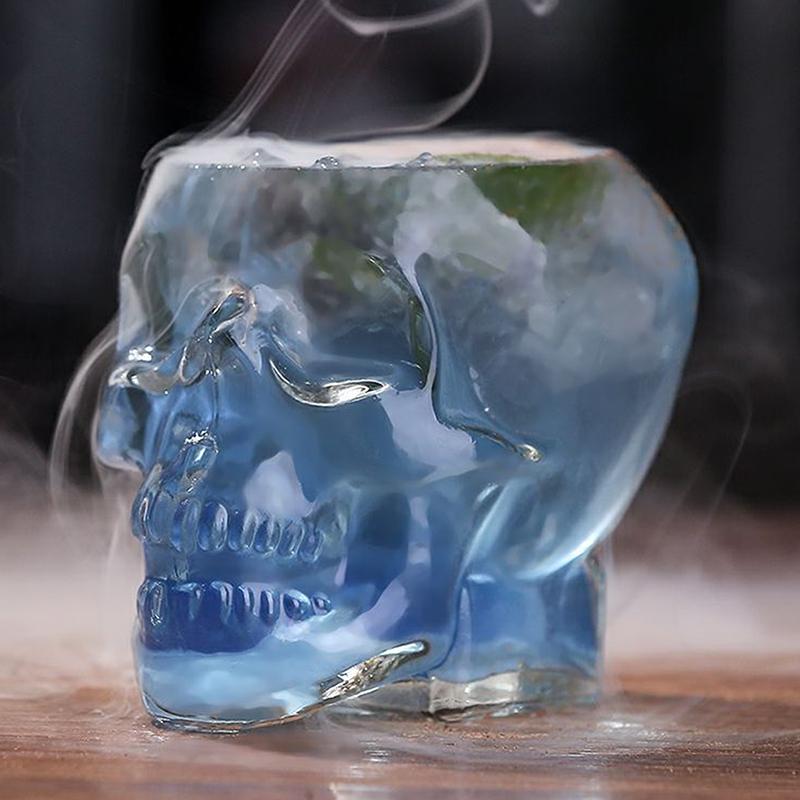 Хэллоуин Бытовая Череп Голова Стеклянная Чашка Прозрачная Кофейная Кружка Для Сока Питьевой Бар Клуб Виски Вино Пиво Чашка