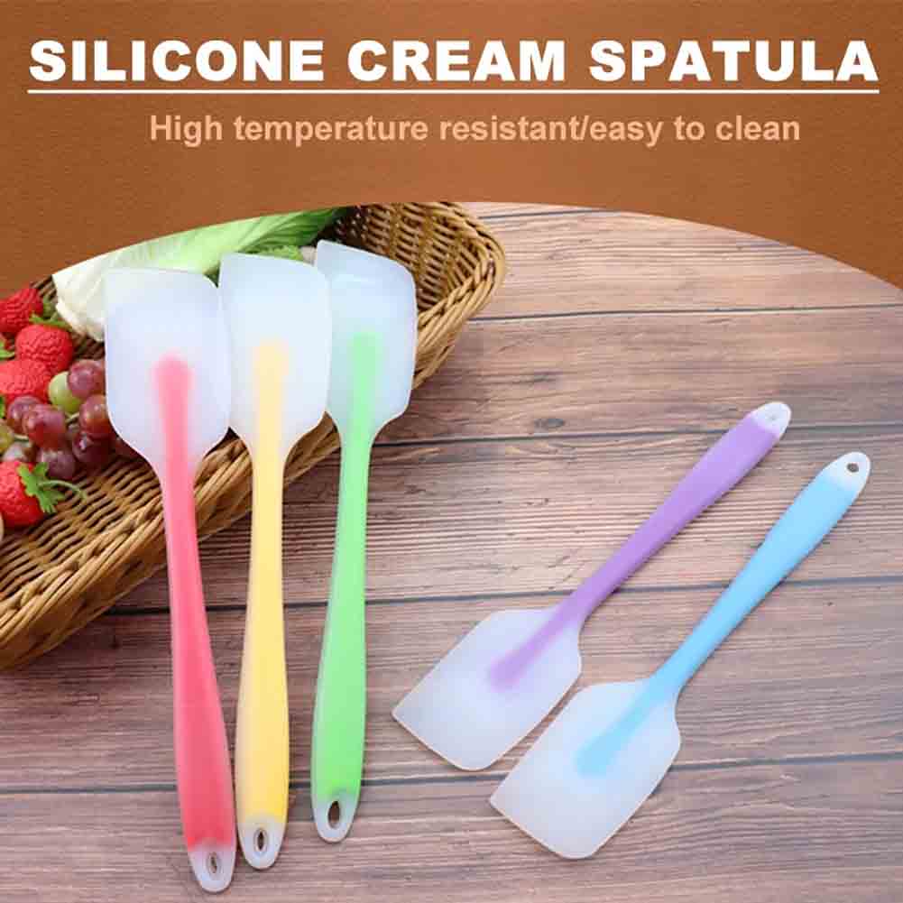 Kitchen Silicone Spatula Translucent For Cooking Dough Scrape Cream Heat-Resistant Utensils Baking Cake Brush Tools