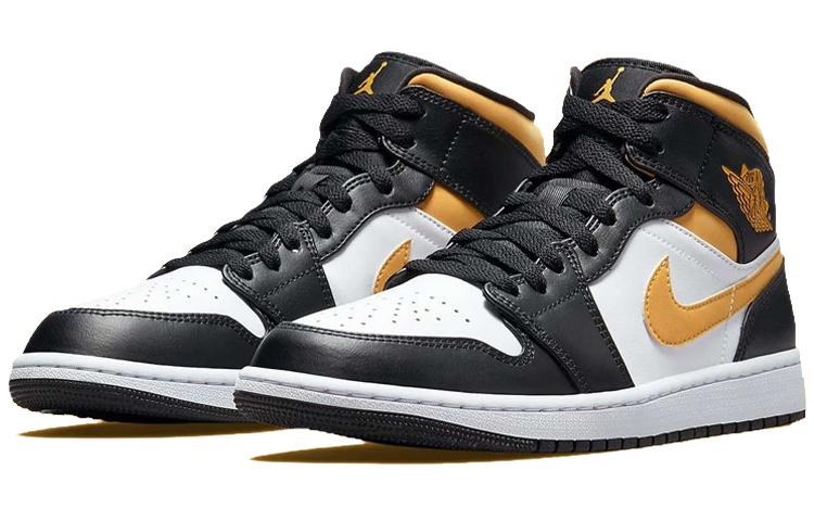 Air Jordan 1 Mid 'Черный Университетский Золотой' 554724-177