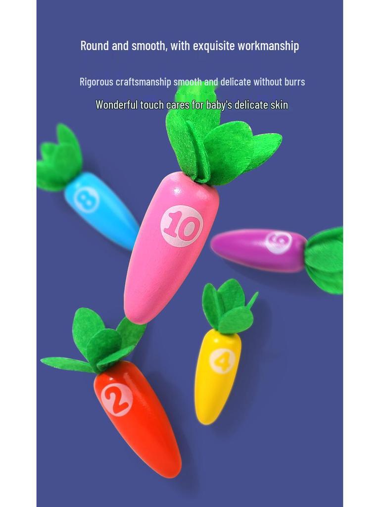 Монтессори Морковь Счёт и Сопоставление Цветов Интеллектуальная Коробка - Развивающая Игрушка для Развития в Раннем Детстве