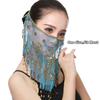 Party with Beaded Belly Dancing Veils Indian Belly Dance Veil Costumes Mesh Face Veil Face Veil