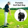 Golf Bag Mini Storage Bag PU Leather Hanging Waist Golf Bag Metal Buckle Golf Belt Bag