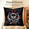 Band MMotorhea Cushion Cover Natural Linen Organic Fabric DoubleSided Printing Sofa Home Decor Gift Pillow Case