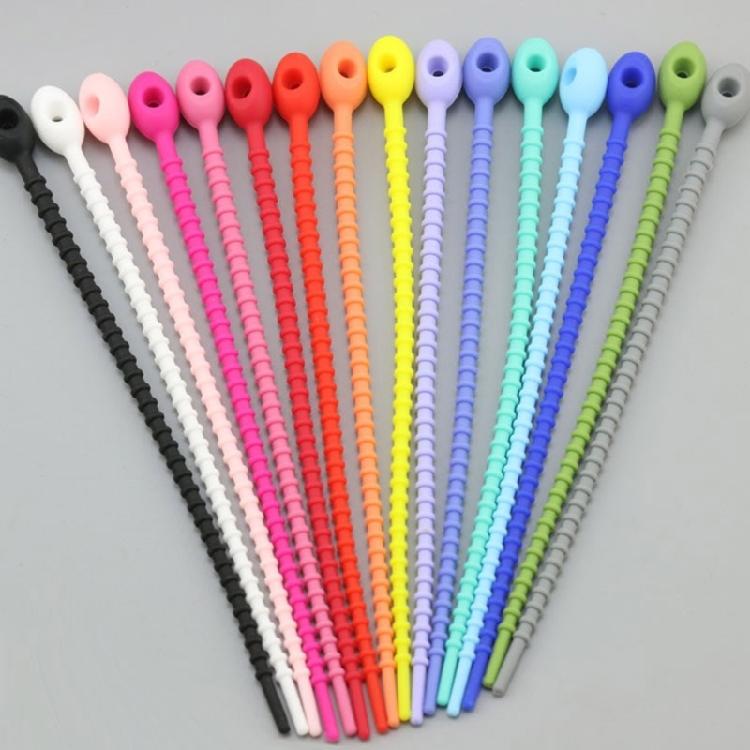 Colorful Silicone Bag Wire Reusable Cable Fasteners for Wrapping and Customizing