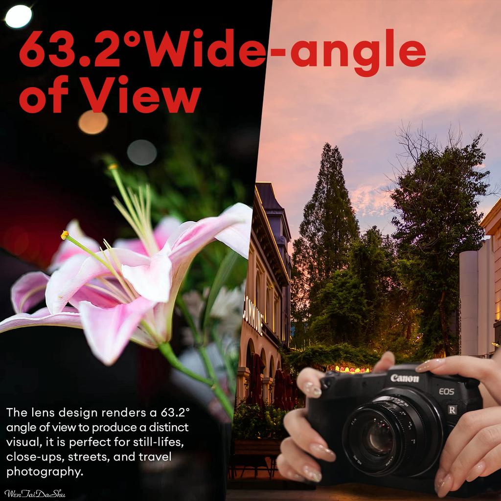 PERGEAR 35 мм полноразмерный объектив с ручной фокусировкой, однофокусный объектив F1.4 (L-образное крепление, черное)