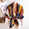 Autumn Winter Soft Scarf Fashion Striped Cotton Linen Women Scarves Warm Pashmina Neckerchief Bufandas Shawl Bandana Large Wrap