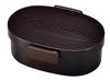 Tatsumiya Tight-Style Wood Grain Oval Bento Box, Small, Urumi, Tight Style, 52902