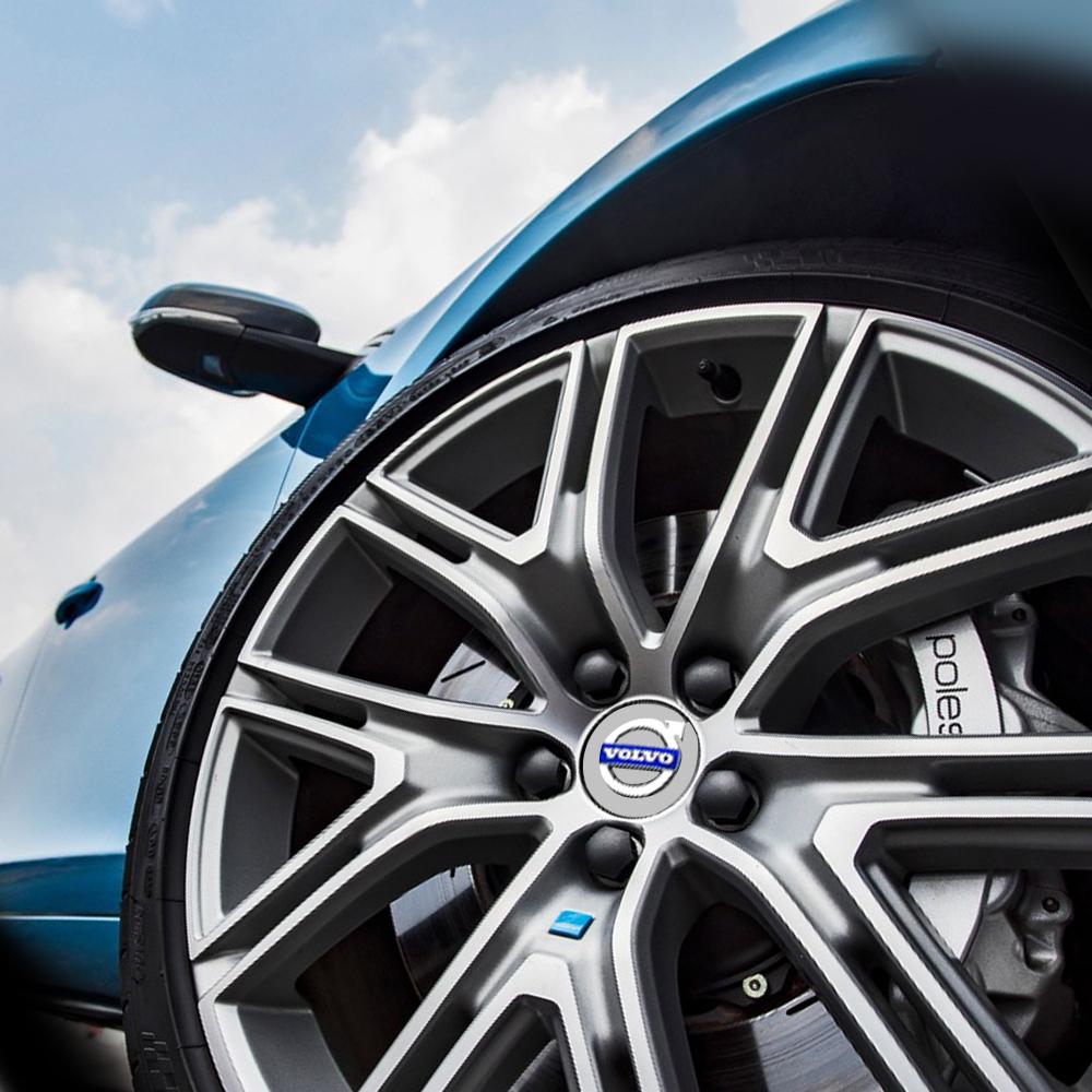 4pcs 64MM Original Hubcap Car Wheel Center Hub Cap Covers Covers Emblem Replacement For Volvo Rdesign T6 AWD C30 C70 S40 Styling