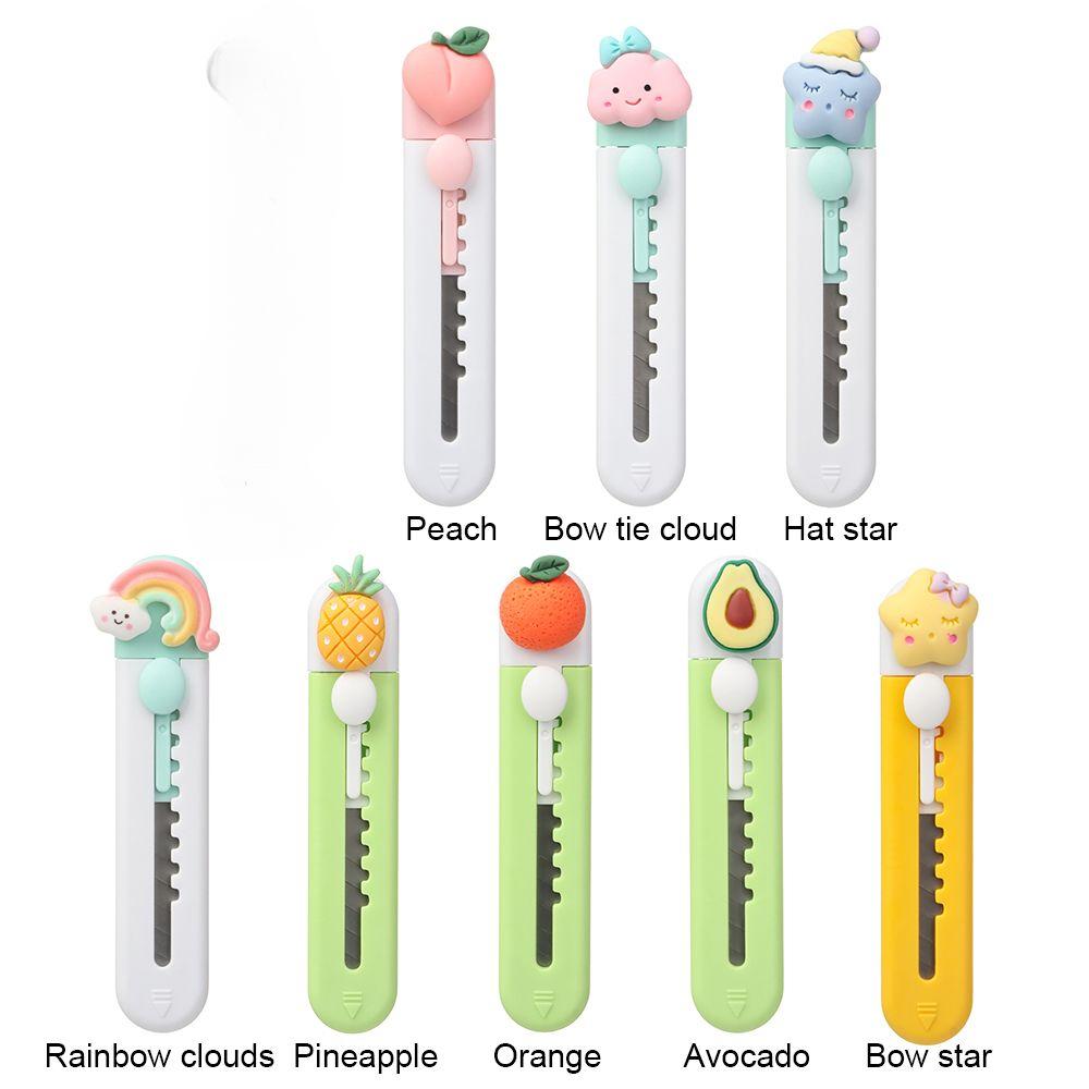 1 шт., портативный универсальный нож, резак, сплав, мини-милые фрукты, животные, открывалка для конвертов с письмами, нож для почты, школьные и офисные принадлежности