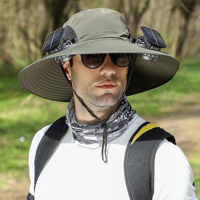 Солнечная кепка с вентилятором, защита от ультрафиолета UPF 50+, кепка с 2 солнечными вентиляторами USB