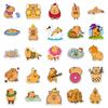 50 Capybara Cartoon Stickers - Cute, Waterproof Decorative Stickers for Journals & Water Bottles