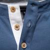 AIOPESON Мужская футболка-henley из 100% хлопка, однотонная, с длинным рукавом, на пуговицах, базовая, новая, Осень
